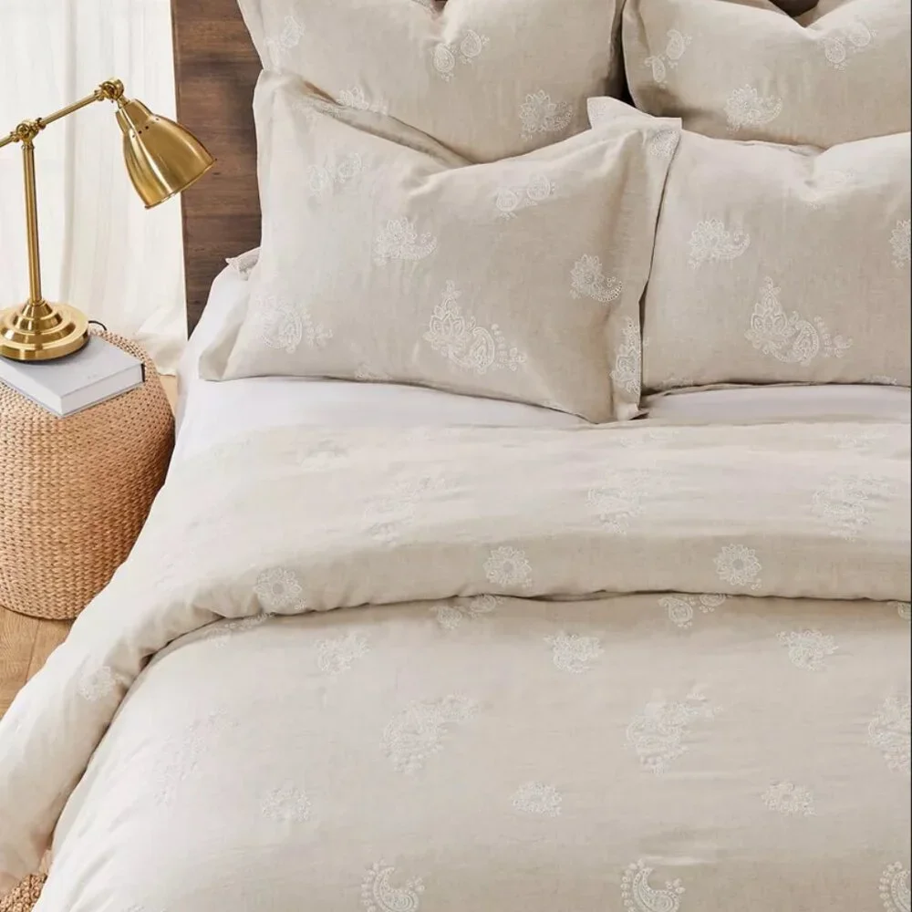 Johnny Was Skyler Eyelet Linen Duvet Cover